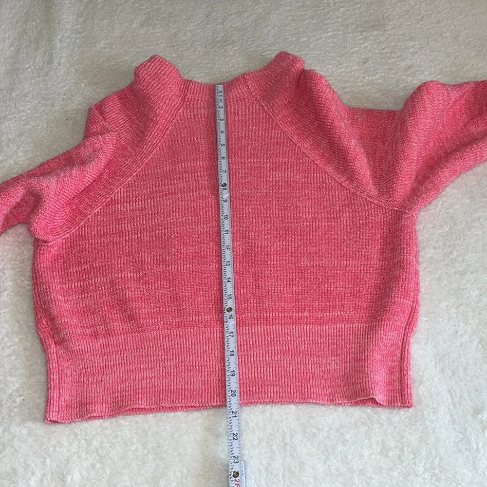 Free People Too Good Pullover Sweater Mock‎ Neck Pink Size S NWOT